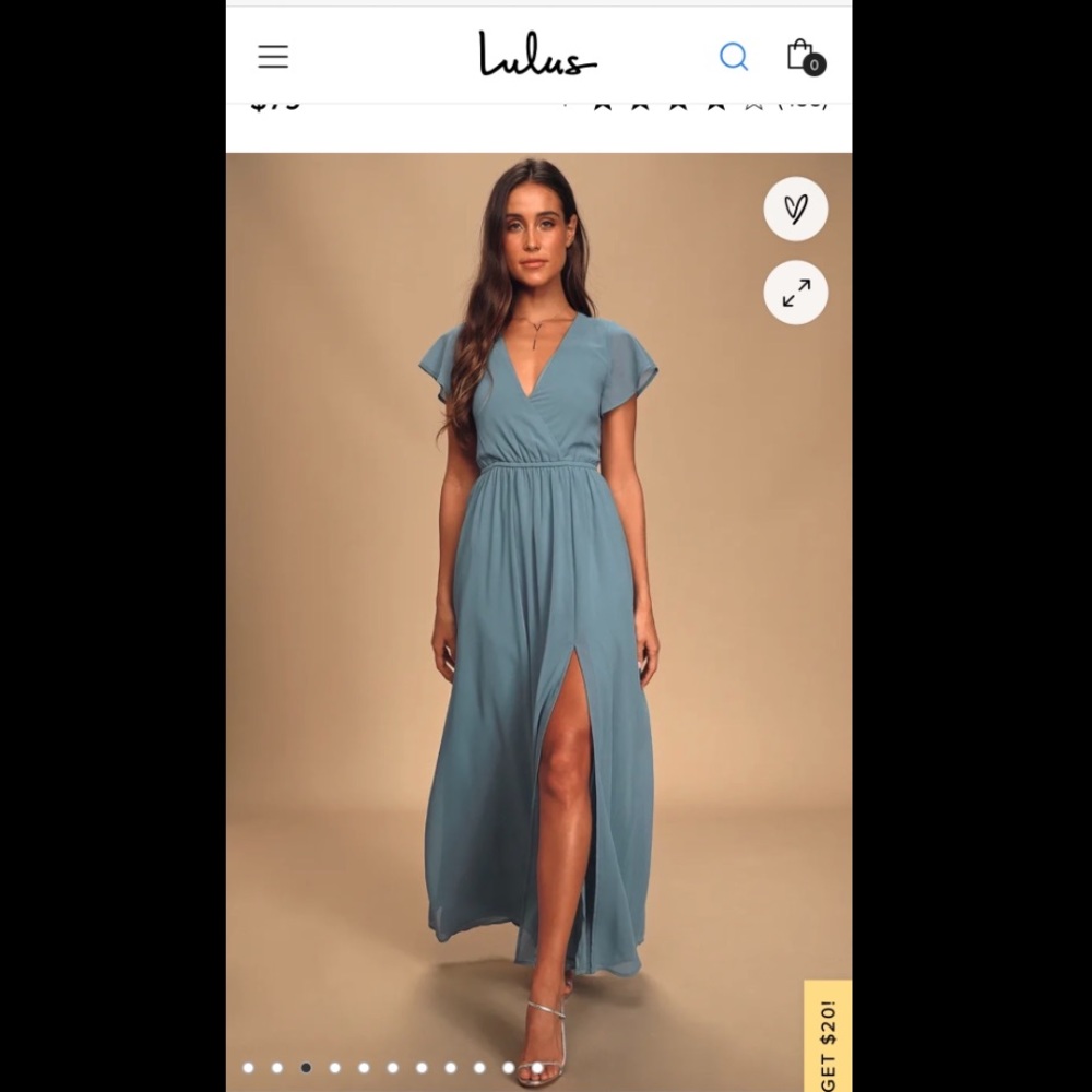 Lulu's Lost in the Moment Slate Blue Maxi Dress